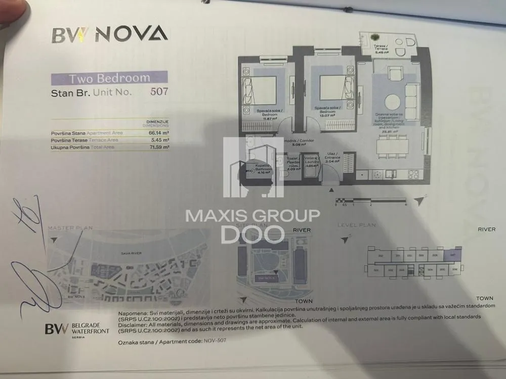 Sale, three bedroom apartment, 72m², Savski Venac, Beograd