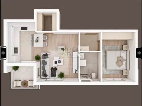 Prodaja, jednosoban stan, 52m², Zabjelo, Podgorica