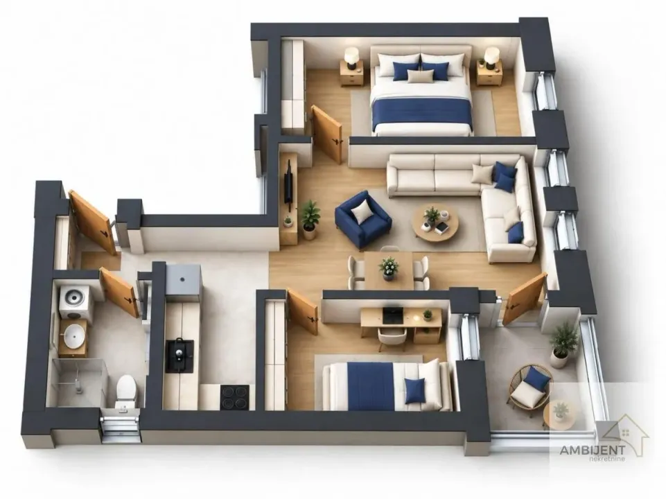 Prodaja, dvosoban stan, 47m², Batajnica, Beograd