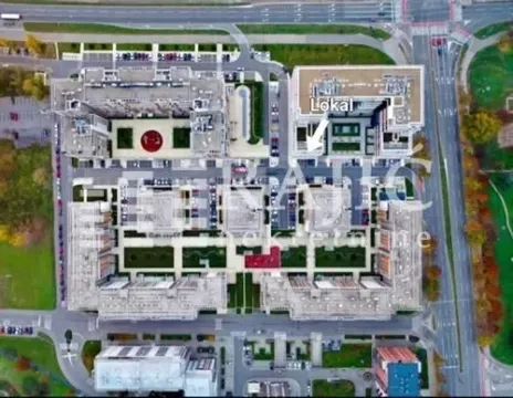 Aerial view of a residential complex with a marked location. - image 3
