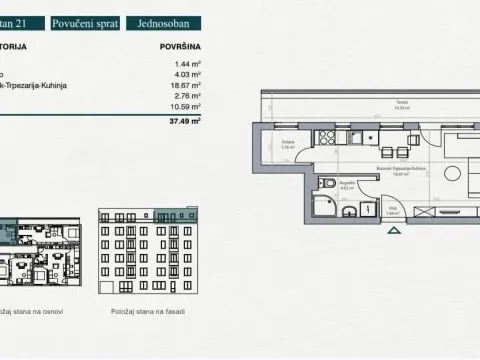 Prodaja, jednosoban stan, 37m², Bežanija, Beograd - image 3