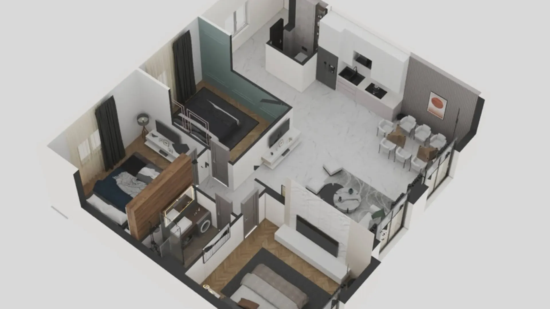 Sale, two bedroom apartment, 40m², Budva, Crna Gora