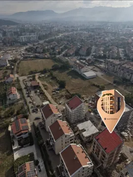 Vazdušni pogled na gradsko naselje sa izdvojenom vizuelizacijom objekta. - image 18