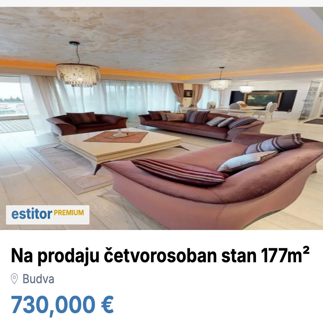 Prodaja, četvorosoban stan, 177m², Budva, Crna Gora