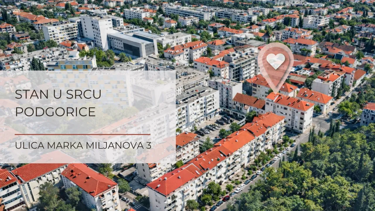 Sale, three bedroom apartment, 66m², Centar, Podgorica
