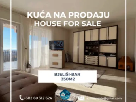 Sale, house, 350m², Bjeliši, Bar