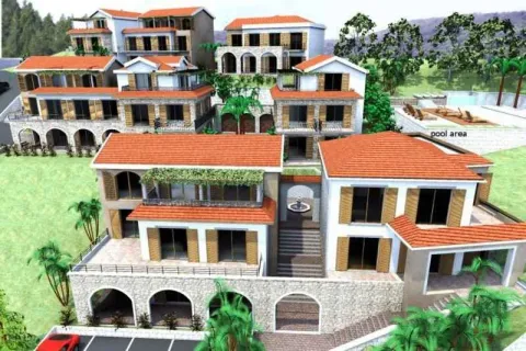 Render kompleksa vila sa bazenom na padini. - image 8