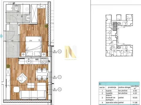 Sale, one bedroom apartment, 37m², Sajmište, Novi Sad - image 2