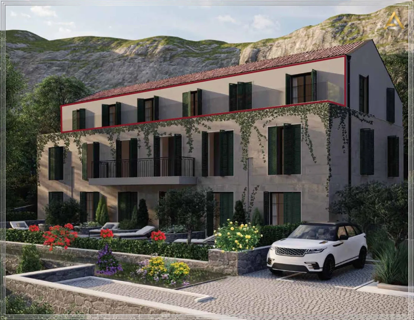 Prodaja, dvosoban stan, 38m², Prčanj, Kotor