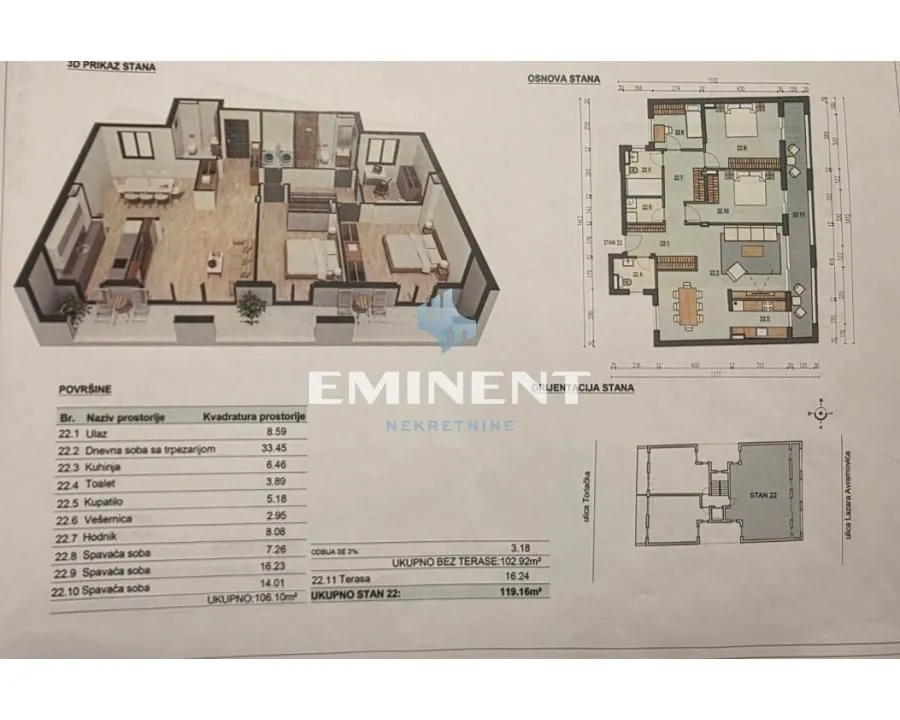 Sale, four bedroom apartment, 119m², Dušanovac, Voždovac Sve Podlokacije