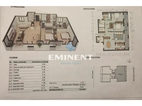Sale, four bedroom apartment, 119m², Dušanovac, Voždovac Sve Podlokacije - image 3
