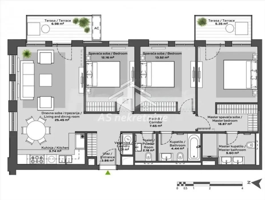 Izdavanje, četvorosoban stan, 111m², Savski Venac, Beograd