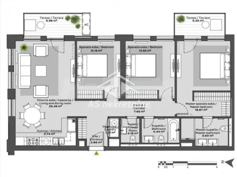 Izdavanje, četvorosoban stan, 111m², Savski Venac, Beograd - image 27