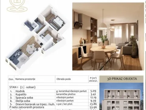 Prodaja, dvosoban stan, 56m², Medijana, Niš - image 2