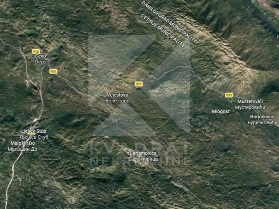 Sale, land lot, 522305m², Velestovo, Cetinje