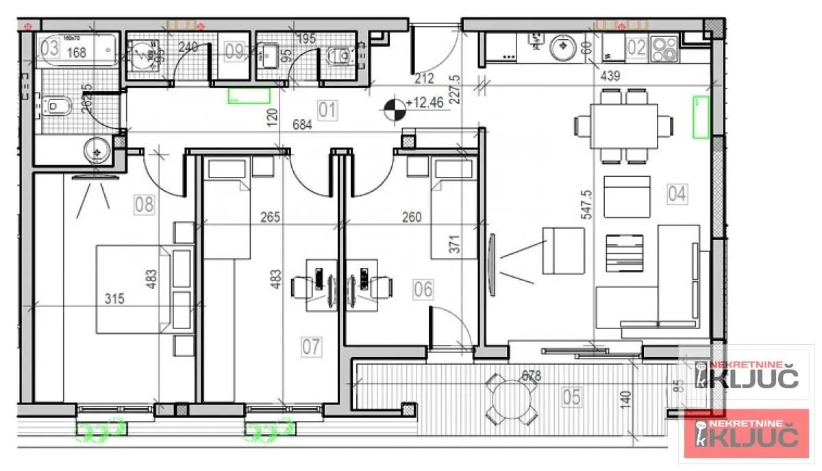 Prodaja, četvorosoban stan, 91m², Sremska Kamenica, Petrovaradin