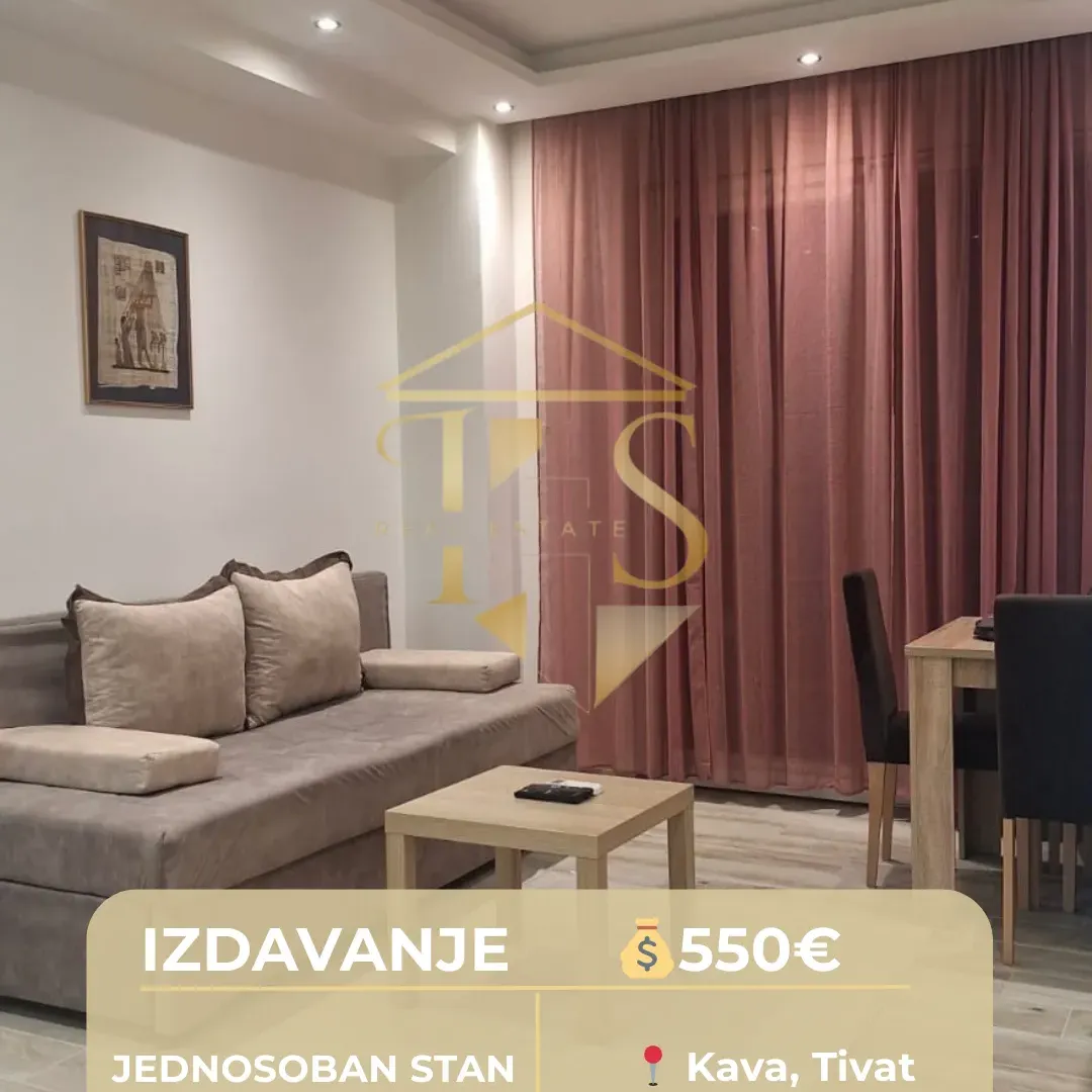 Rent, one bedroom apartment, 45m², Kava, Tivat