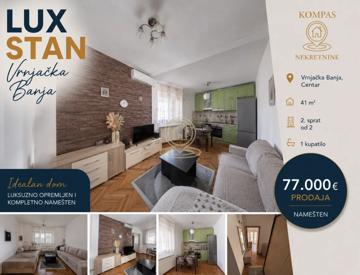 Prodaja, dvosoban stan, 41m², Centar, Vrnjačka Banja