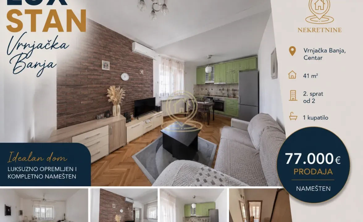 Prodaja, dvosoban stan, 41m², Centar, Vrnjačka Banja