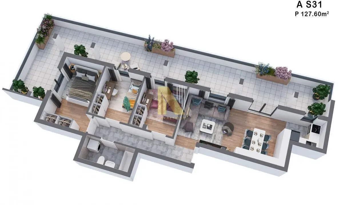 Sale, three bedroom apartment, 128m², Telep, Novi Sad Sve Podlokacije