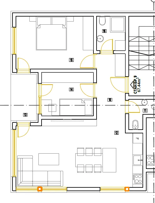 Sale, two bedroom apartment, 67m², Medijana, Niš