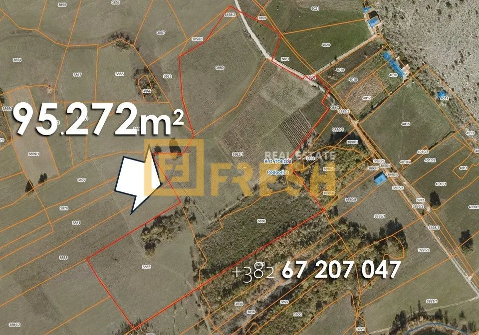 Prodaja, plac, 95272m², Mareza, Podgorica