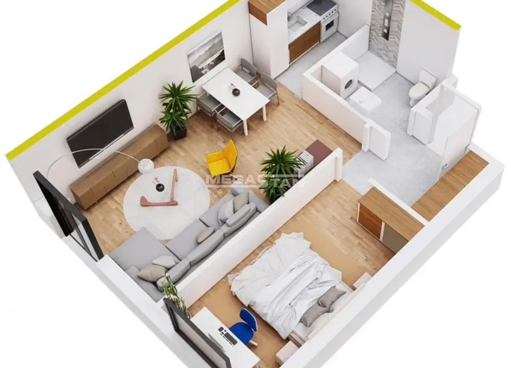 Sale, two bedroom apartment, 46m², Centar, Pančevo