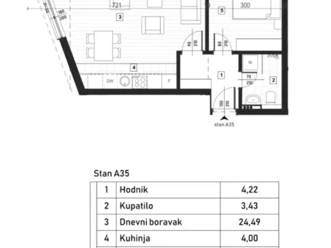 Prodaja, jednosoban stan, 50m², Zagorič, Podgorica - image 4