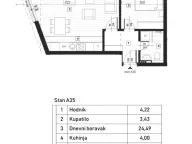 Sale, one bedroom apartment, 50m², Zagorič, Podgorica - image 4