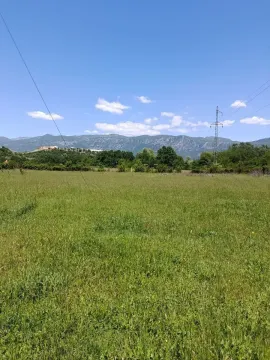Pogled na zelenu livadu sa planinskim pejzažem u pozadini. - image 7