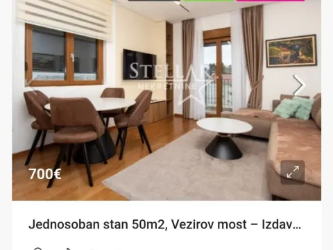 Rent, apartment, 50m², Vezirov Most, Podgorica - image 1