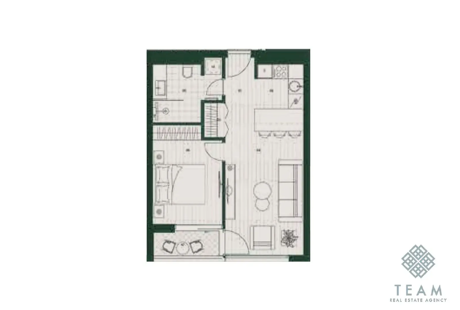 Prodaja, jednosoban stan, 45m², Mrčevac, Tivat