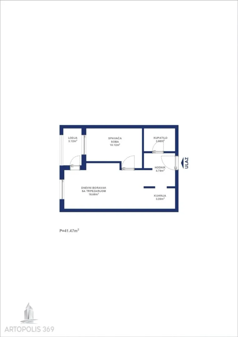 Sale, two bedroom apartment, 42m², Ledine, Beograd