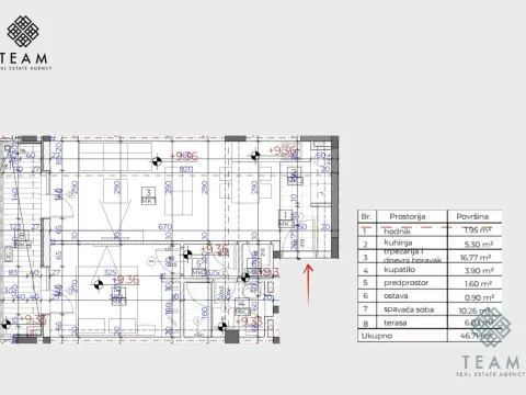 Prodaja, jednosoban stan, 47m², Donja Lastva, Tivat - image 7