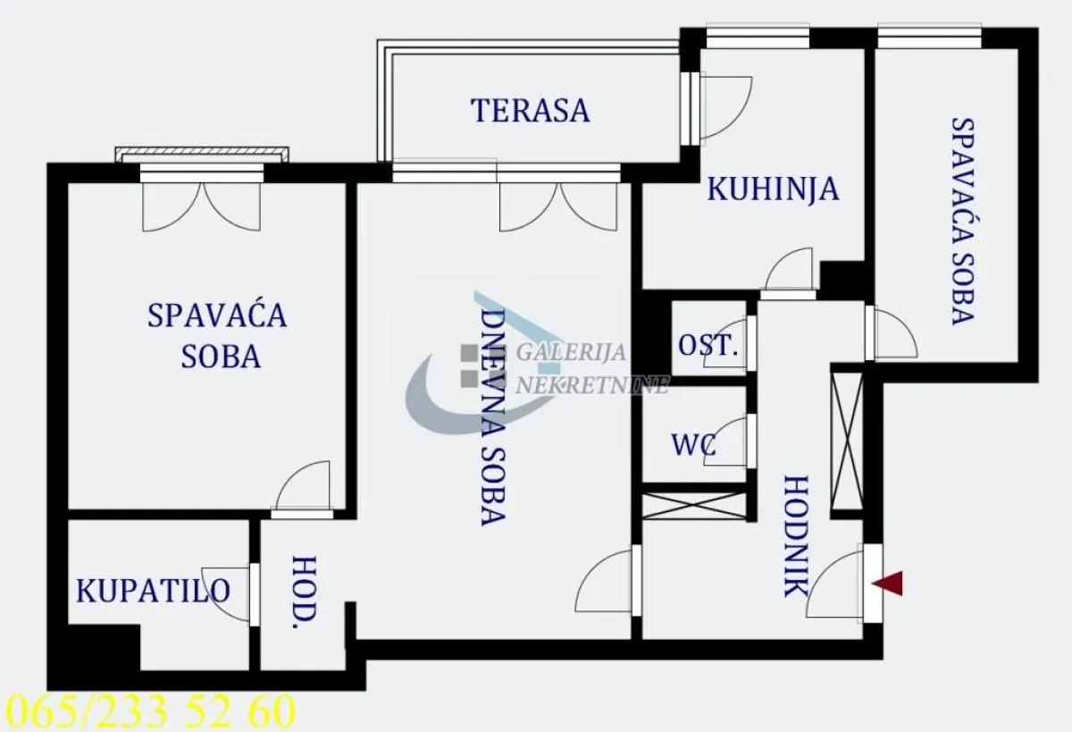 Prodaja, dvosoban stan, 58m², Botanička Bašta, Palilula Sve Podlokacije
