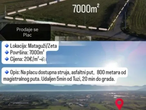 Prodaja, plac, 7000m², Zeta, Podgorica - image 2