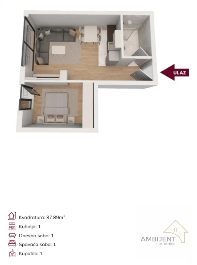 Prodaja, dvosoban stan, 37m², Banjica, Voždovac Sve Podlokacije