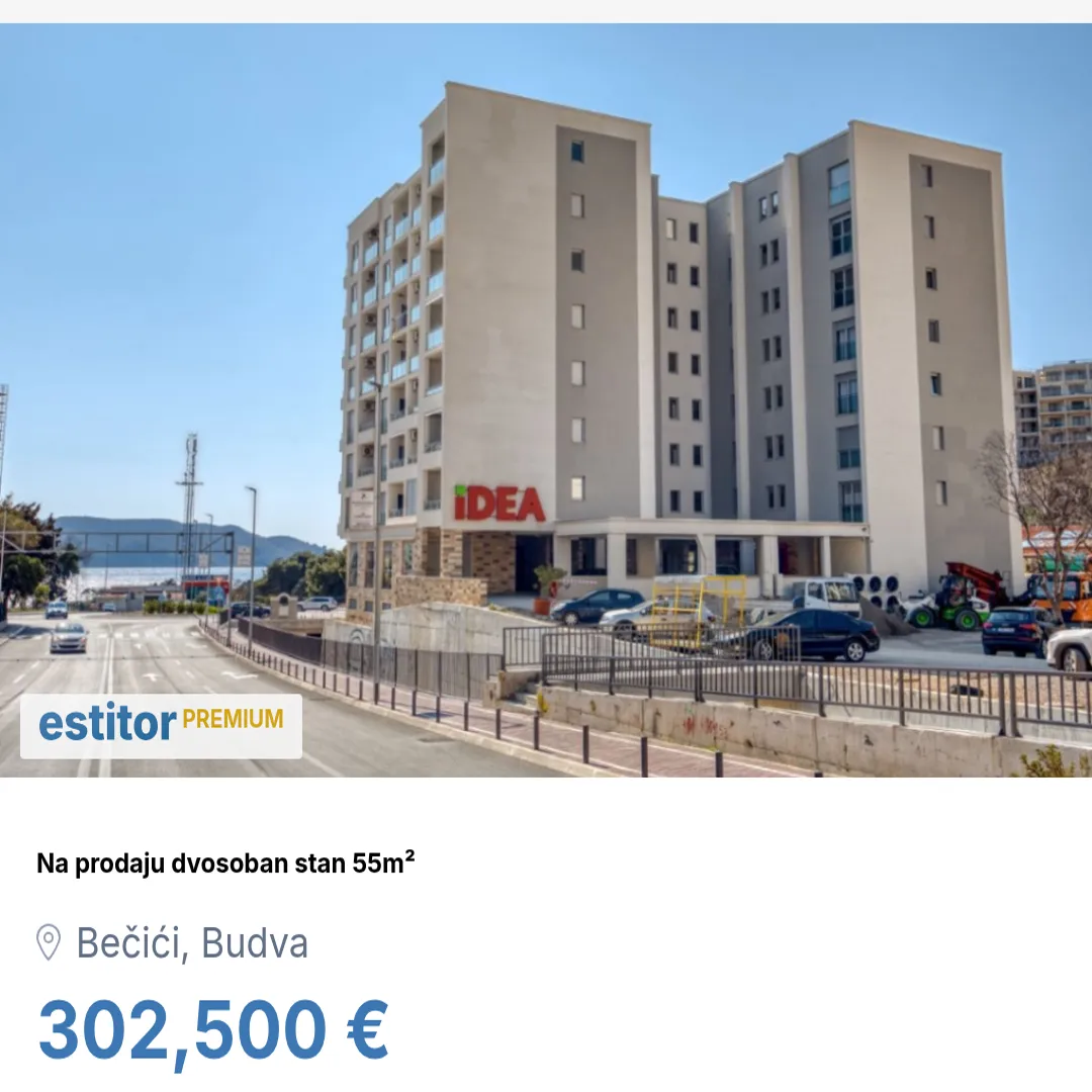 Prodaja, dvosoban stan, 55m², Bečići, Budva