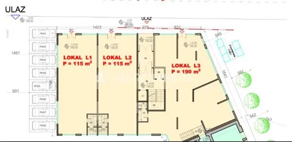 Rent, office space, 296m², Palilula, Niš