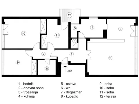 Sale, four bedroom apartment, 95m², Medijana, Niš - image 9
