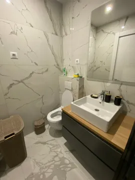 Moderne opremljeno kupatilo sa umivaonikom i toaletom. - image 6