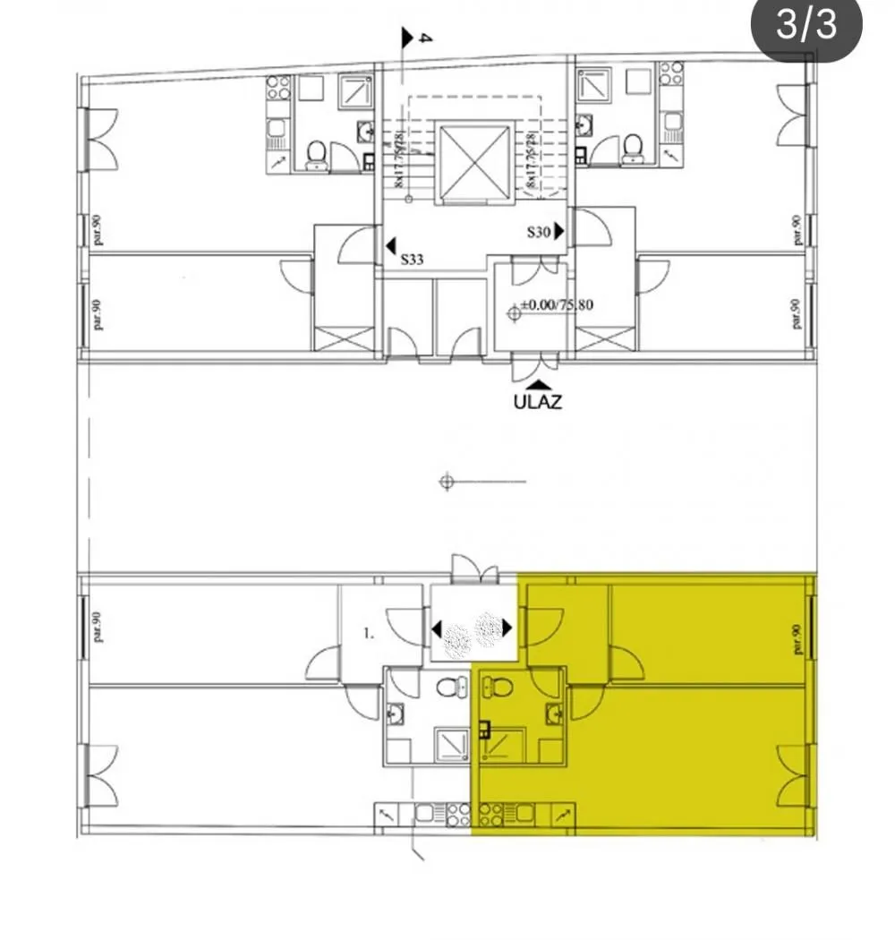 Prodaja, dvosoban stan, 46m², Centar, Pančevo