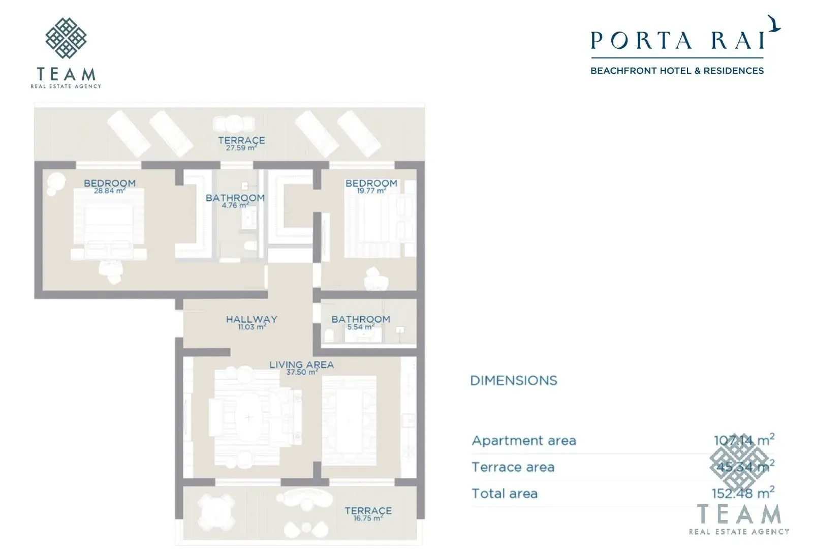 Prodaja, dvosoban stan, 152m², Velika Plaža, Ulcinj