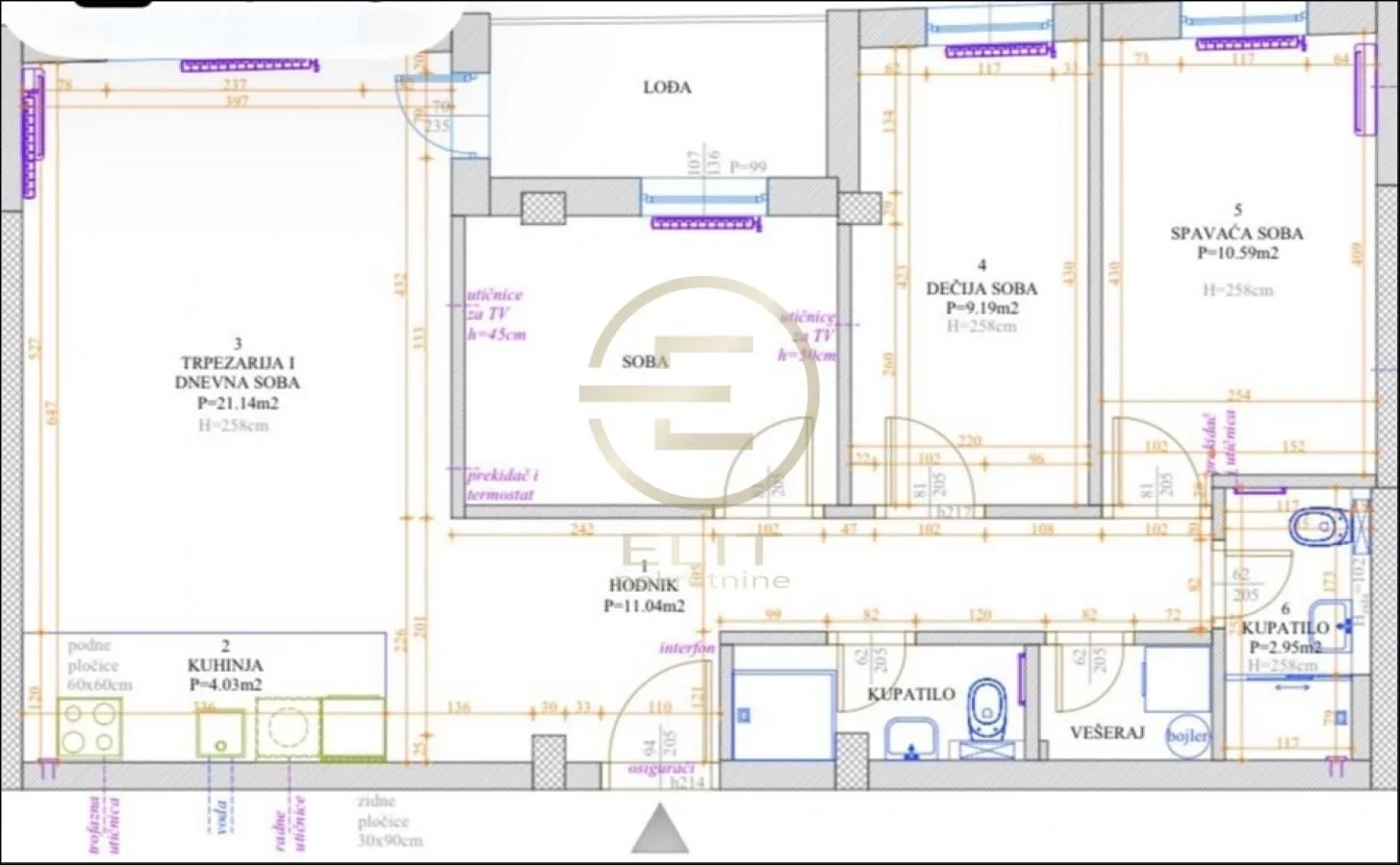 Sale, apartment, 77m², Telep, Novi Sad Sve Podlokacije