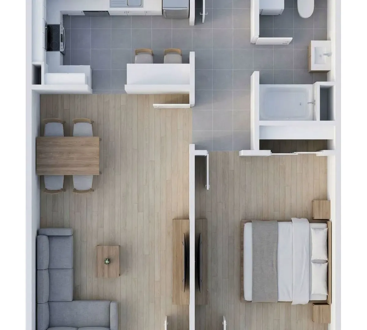Sale, one bedroom apartment, 48m², Kavač, Kotor