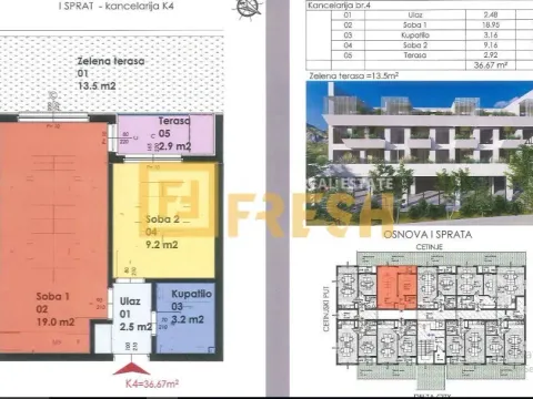 Prodaja, jednosoban stan, 37m², Gornja Gorica, Podgorica - image 4
