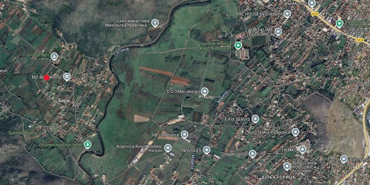 Prodaja, plac, 1000m², Beri, Podgorica