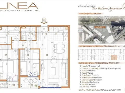 Rent, two bedroom apartment, 80m², Preko Morače, Podgorica - image 4