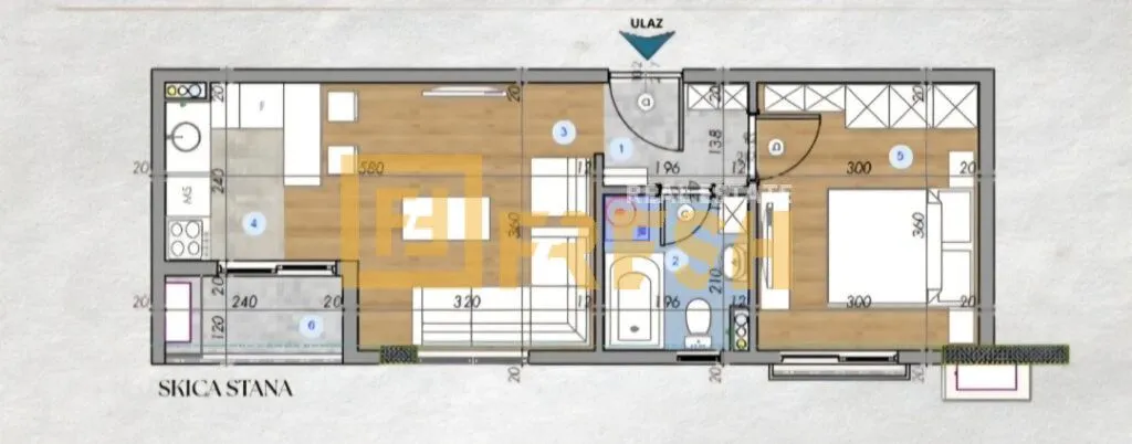 Prodaja, jednosoban stan, 38m², Zabjelo, Podgorica
