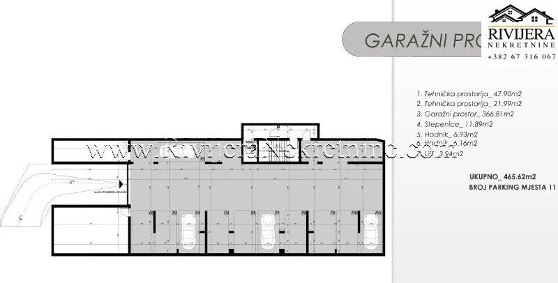 Prodaja, dvosoban stan, 64m², Kava, Tivat